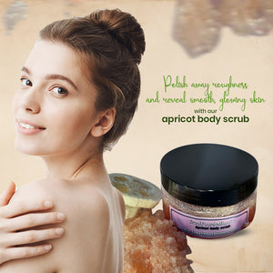 Summer peach and apricot body scrub