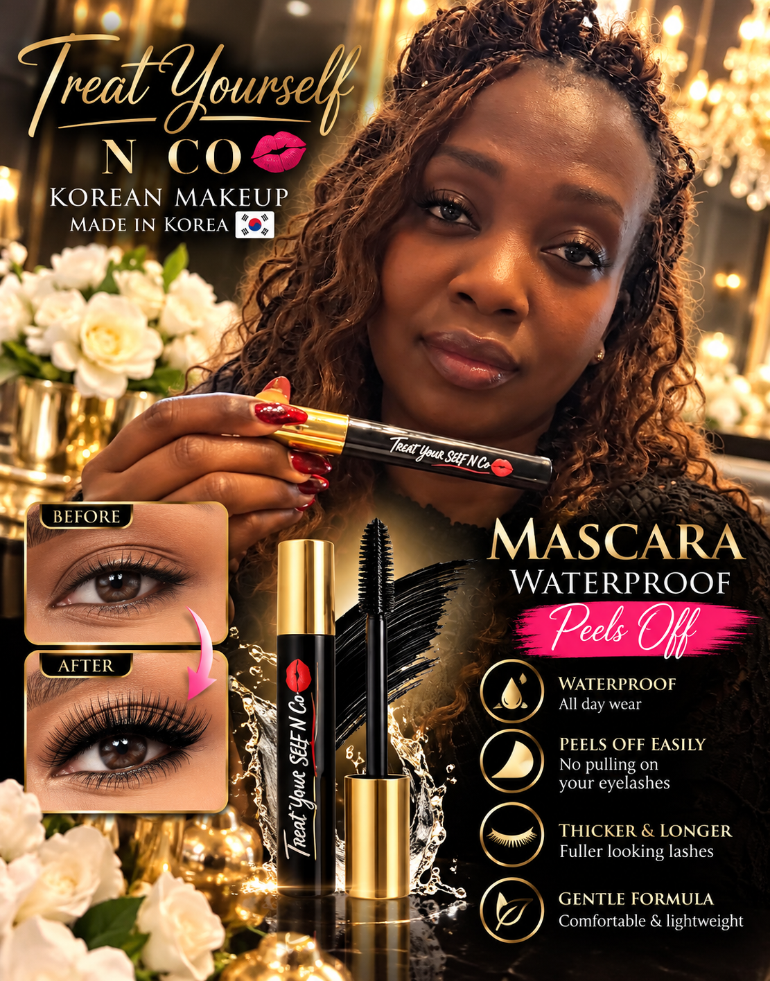 🖤✨ WATERPROOF MASCARA THAT PEELS OFF LIKE MAGIC! ✨🖤

🇰🇷 KOREAN BEAUTY HAS ARRIVED! 🇰🇷

Say goodbye to panda eyes, messy mascara removal and harsh rubbing! 💋

Introducing our luxurious Treat Yourself N Co Waterproof Peel-Off Mascara — designed for b