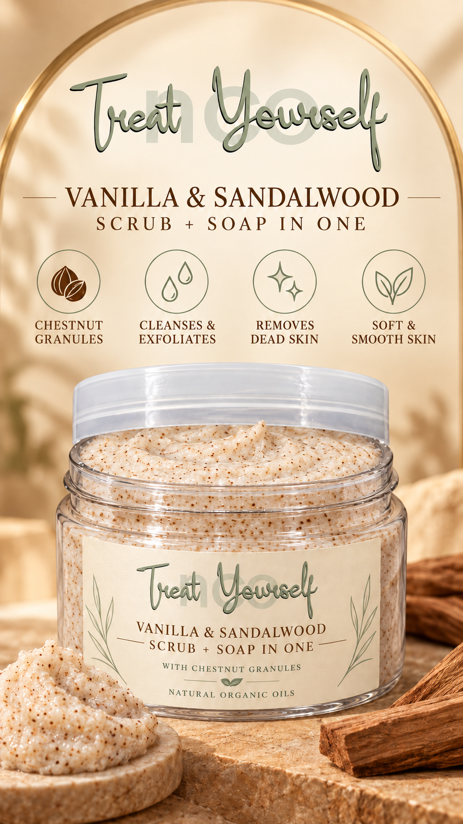 Sandalwood Vanilla Scrub