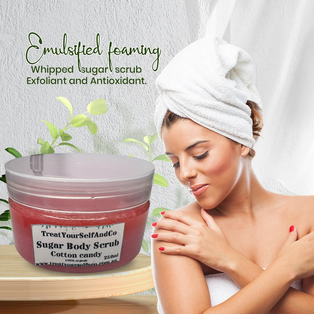Cotton candy body scrub
